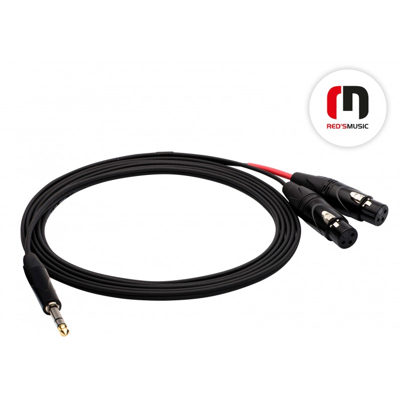 Reds Music  AU3910BX Kabel Audio - Jack stereo 6.3 / 2 x XLR F długość 1.0 m